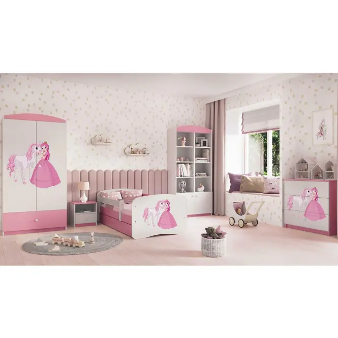 36I5+ŁÓŻKO DZIECI. BABYDREAMS+SZ+M RÓŻOWE 80X160 2 KSIĘŻNICZ,5