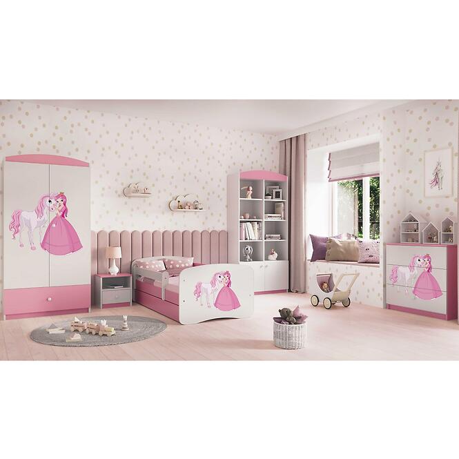 36I5+ŁÓŻKO DZIECI. BABYDREAMS+SZ+M RÓŻOWE 80X160 2 KSIĘŻNICZ,5