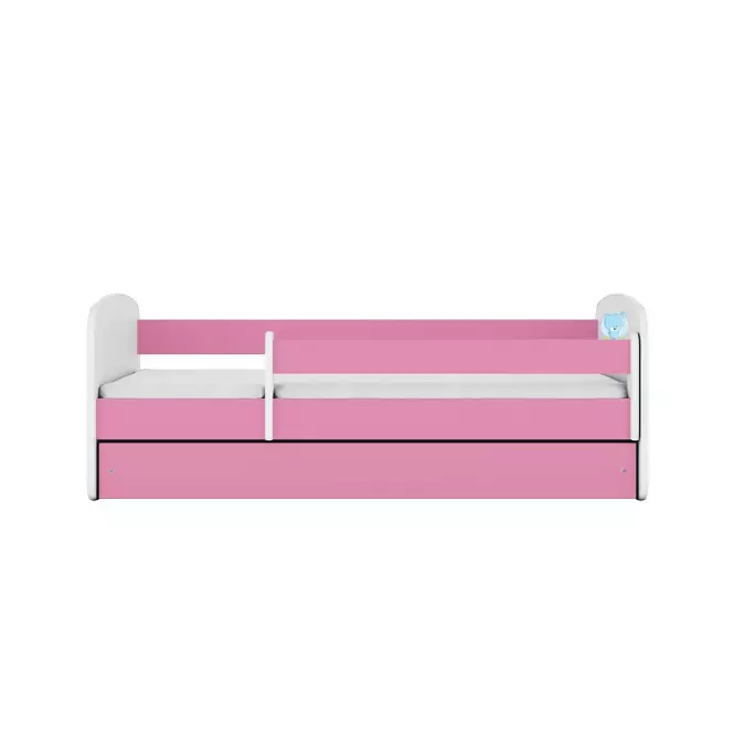 Detská Posteľ. Babydreams+Sz+M Ružová 80x160 Medveď Mod,3