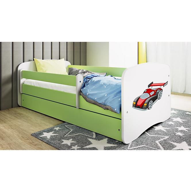 Detská Posteľ. Babydreams+Sz+M Zelená 80x160 Auto