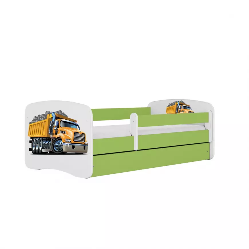 Detská Posteľ. Babydreams+Sz+M zelená 80x160 -  Nákladné auto