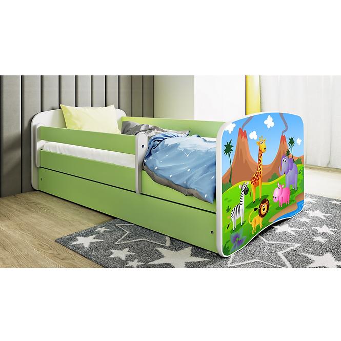 Detská Posteľ. Babydreams+Sz+M Zelená 80x160 Safari,5
