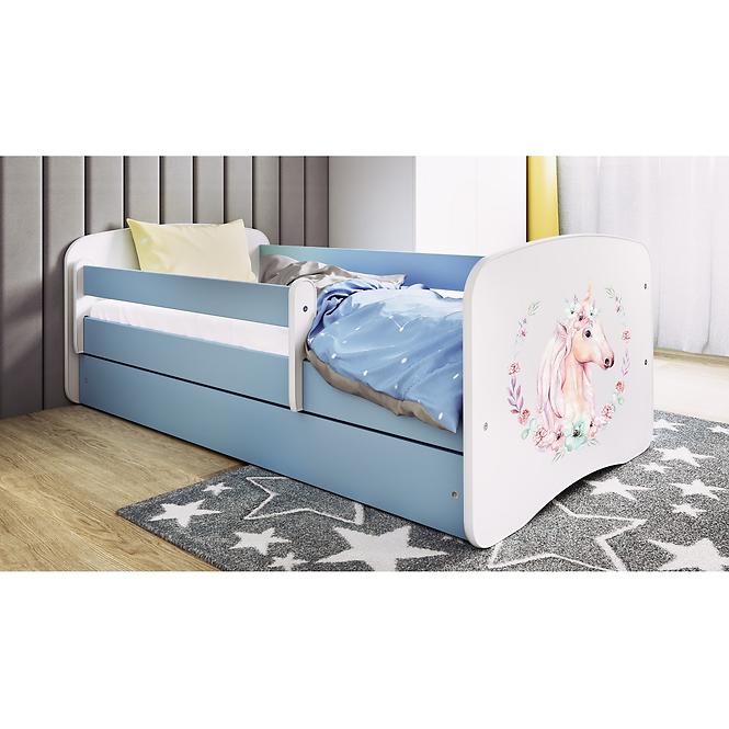 Detská Posteľ. Babydreams+Sz+M Modrá 80x180 Horse