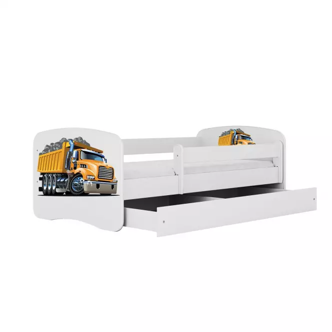 Detská Posteľ. Babydreams+Sz+M biela 80x180 - Nákladné auto,2