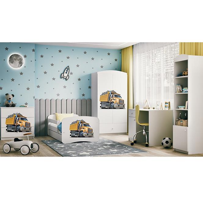 Detská Posteľ. Babydreams+Sz+M Biely 80x180 Truck