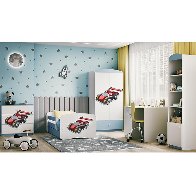 Detská Posteľ. Babydreams+Sz+M Modrá 80x180 Auto