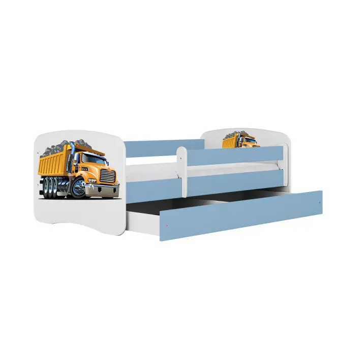 Detská Posteľ. Babydreams+Sz+M Modrá 80x180 Nákladné auto,2