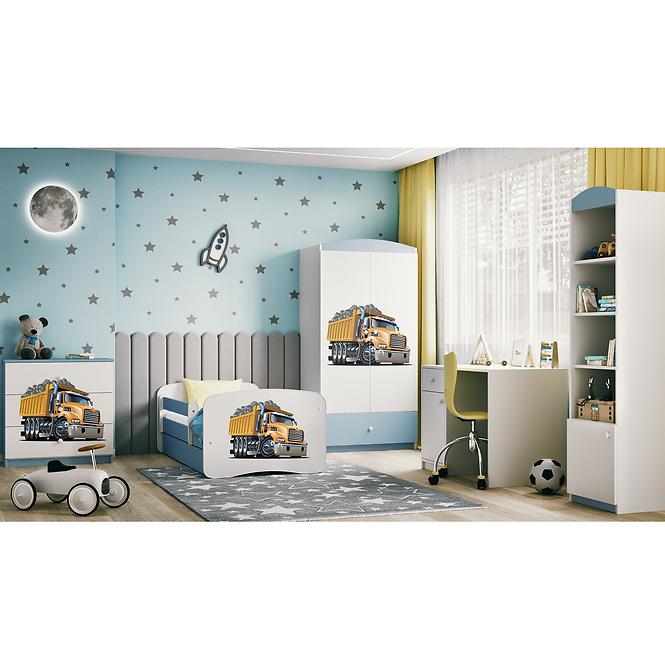 Detská Posteľ. Babydreams+Sz+M Modrá 80x180 Truck