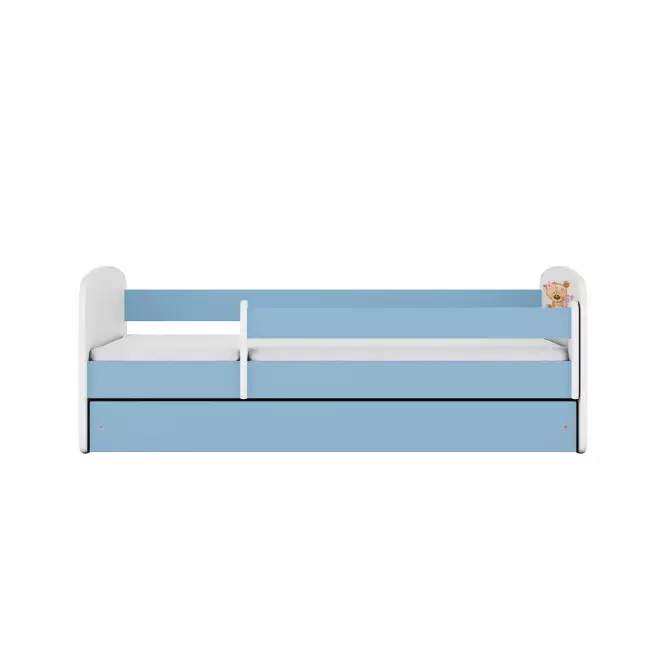 Detská Posteľ. Babydreams+Sz+M Modrá 80x180 Medveď Kvet