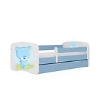 Detská Posteľ. Babydreams+Sz+M Modrá 80x180 Medveď Modrý