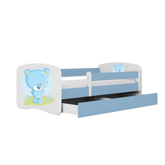 Detská Posteľ. Babydreams+Sz+M Modrá 80x180 Medveď Modrý