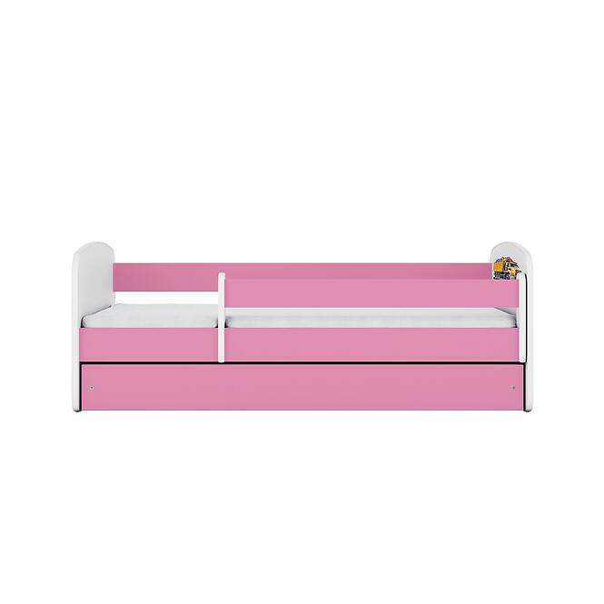 Detská posteľ Babydreams+Sz+M ružový 80x180 nákladné auto