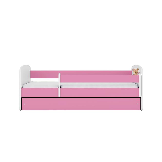 Detská Posteľ. Babydreams+Sz+M Ružová 80x180 Medveď Kve,3