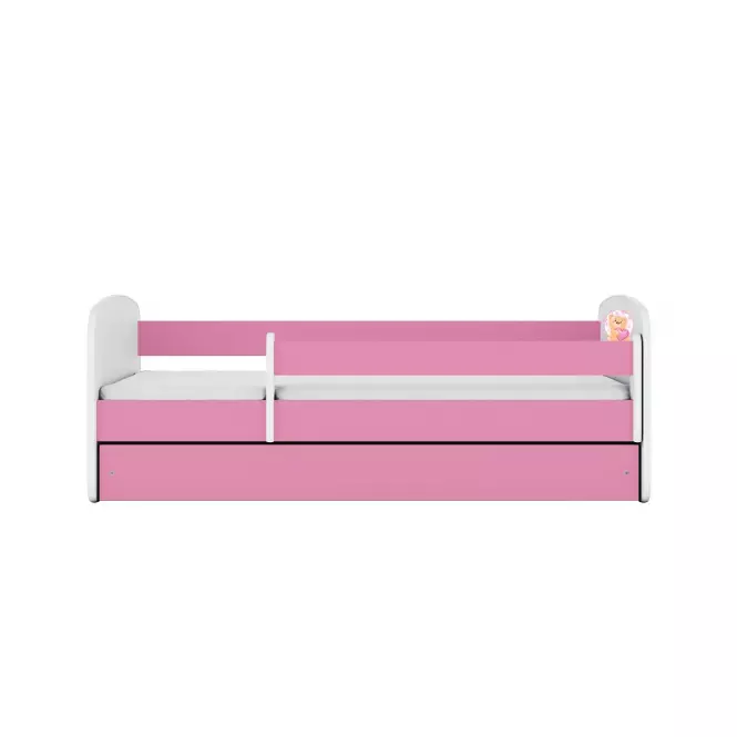 Detská Posteľ. Babydreams+Sz+M Ružová 80x180 Medveď s motýľmi,3