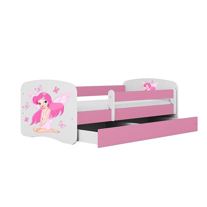 Detská posteľ Babydreams+Sz+M ružový 80x180 víla 1