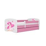Detská posteľ Babydreams+Sz+M ružový 80x180 víla 1