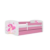 Detská posteľ Babydreams+Sz+M ružový 80x180 víla 1