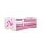 Detská posteľ Babydreams+Sz+M ružový 80x180 víla 1