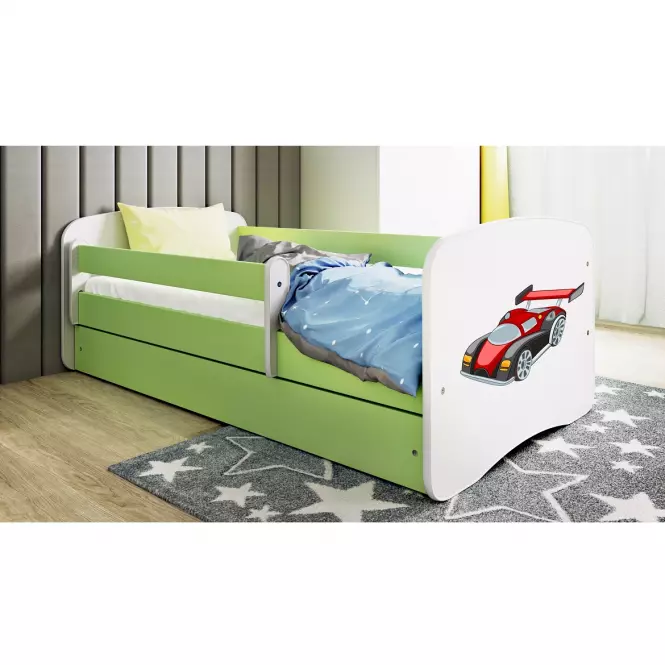 Detská Posteľ. Babydreams+Sz+M Zelená 80x180 Auto