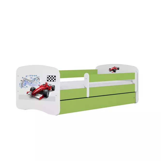 Detská Posteľ. Babydreams+Sz+M Zelená 80x180 Racer