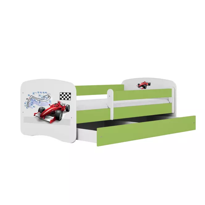 Detská Posteľ. Babydreams+Sz+M Zelená 80x180 Racer