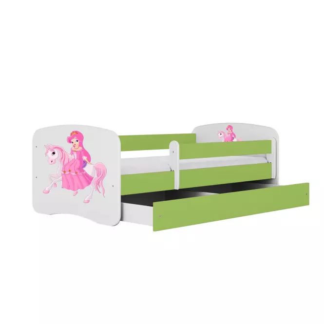 Detská Posteľ. Babydreams+Sz+M Zelená 80x180 1 Princezn