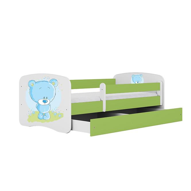Detská Posteľ. Babydreams+Sz+M Zelená 80x180 Medveď Mod
