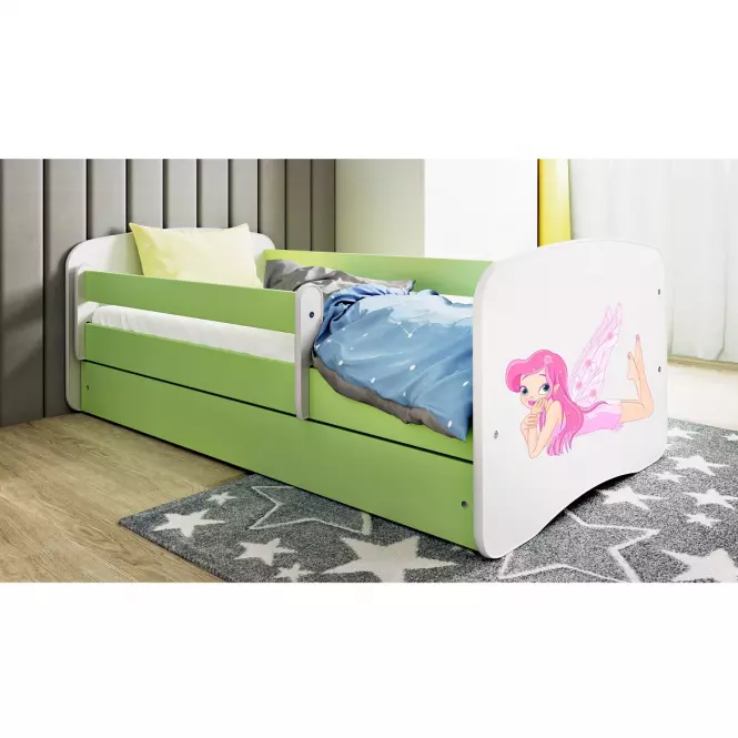 Detská Posteľ. Babydreams+Sz+M Zelená 80x180 Víla 2,5