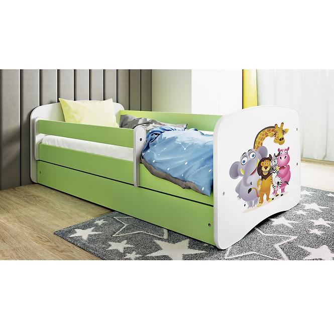 Detská Posteľ. Babydreams+Sz+M Zelená 80x180 Zoo,5