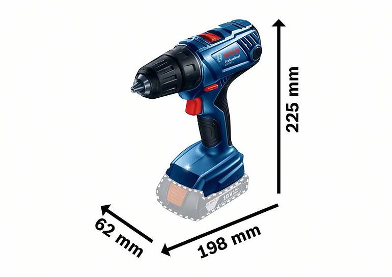 Skrutkovač - vŕtačka Bosch Professional 18V 2x2Ah GSR 180 LI,3