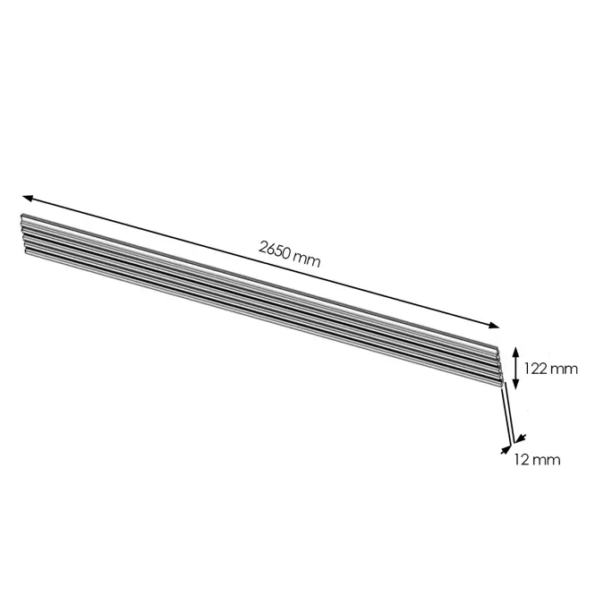 Lamelový panel MODERN LINE SLIM Natural 12x122x2650mm,2