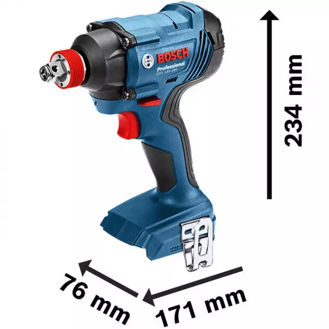 Rázový uťahovák Bosch Professional 18V 180NM Solo GDX 180-LI