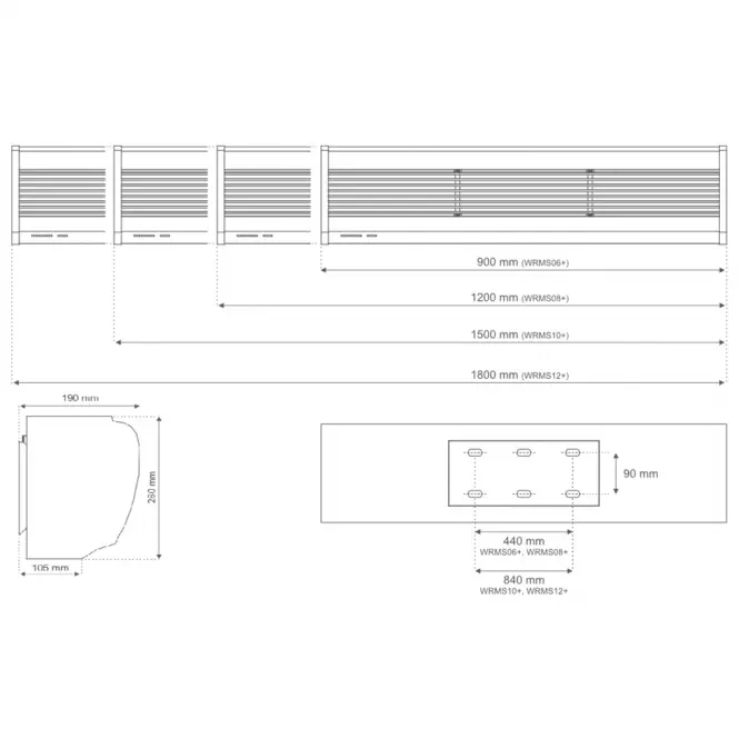 WRMS08+ vzduchová clona 2,7-8kW + senzor dverí,7