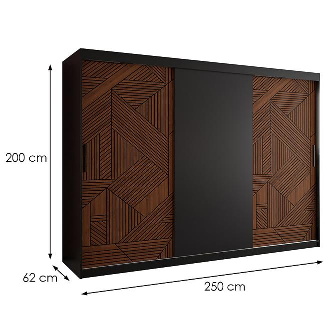 Skriňa Malakka 250 čierna,2