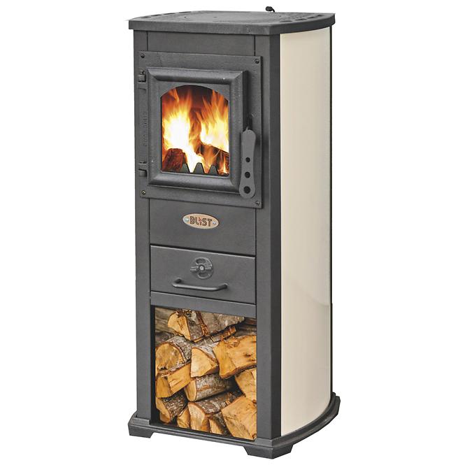 Oceľové kachle Berna Lux 5,3 KW bezovy