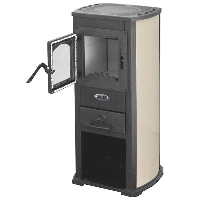 Oceľové kachle Berna Lux 5,3 KW bezovy
