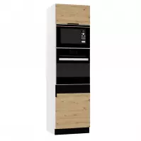 Kuchynská skrinka Elena D60PK MV/2133 P/L artisan/čierny hrášok