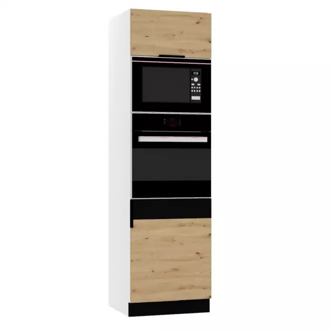 Kuchynská skrinka Elena D60PK MV/2133 P/L artisan/čierny hrášok