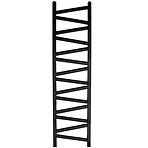 Kúpeľňový radiátor Mix Kalipso Mk 160/40 1600x440 mm čierna