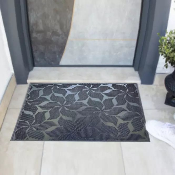 Gumená rohož exteriérová Blossom K-302 55x41 cm kvietky,2