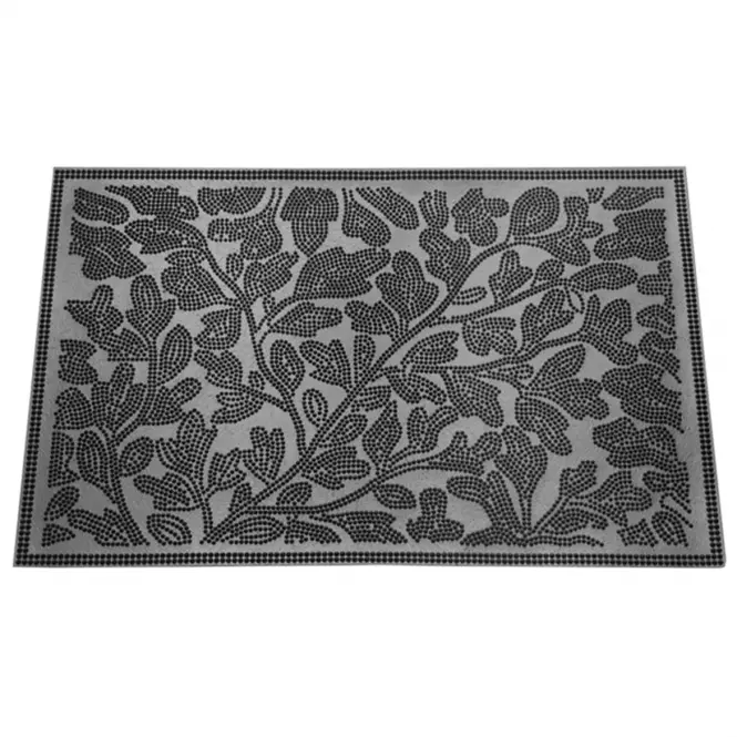 Gumená rohož exteriérová Leaf K-116 58x36 cm list