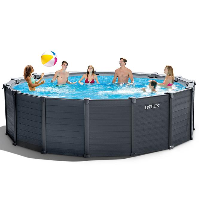 Panelový bazén Graphite Gray INTEX 4,78x1,24 m RCD 26384GS