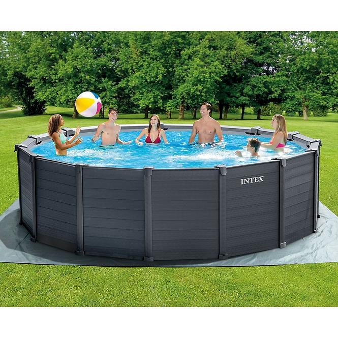 Panelový bazén Graphite Gray INTEX 4,78x1,24 m RCD 26384GS