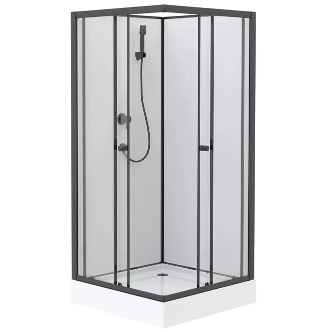 Sprchový box štvorcový Elize 90x90x200 čierny