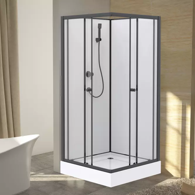Sprchový kút štvorcový Elize 90x90x200 black