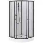 Sprchový box štvrťkruhový Elize 90x90x200 čierny
