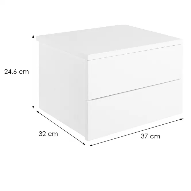 Nočný stolík Double biela 95760