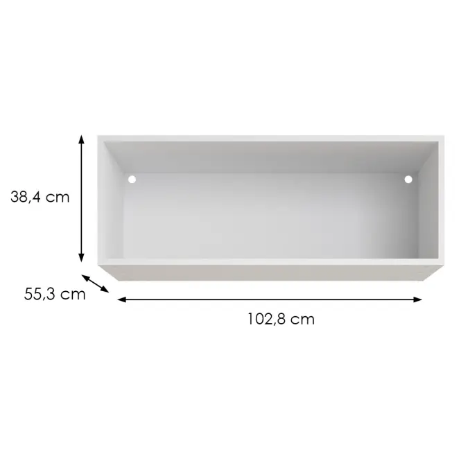 Nadstavec skrine 2D Ultra biela,2
