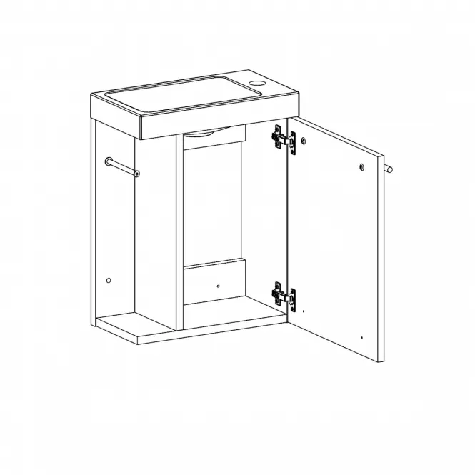 Kúpeľňová zostava WC MARI 40CM 1D BIELA