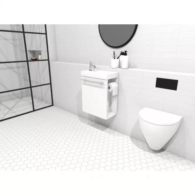 Kúpeľňová zostava WC MARI 40CM 1D BIELA